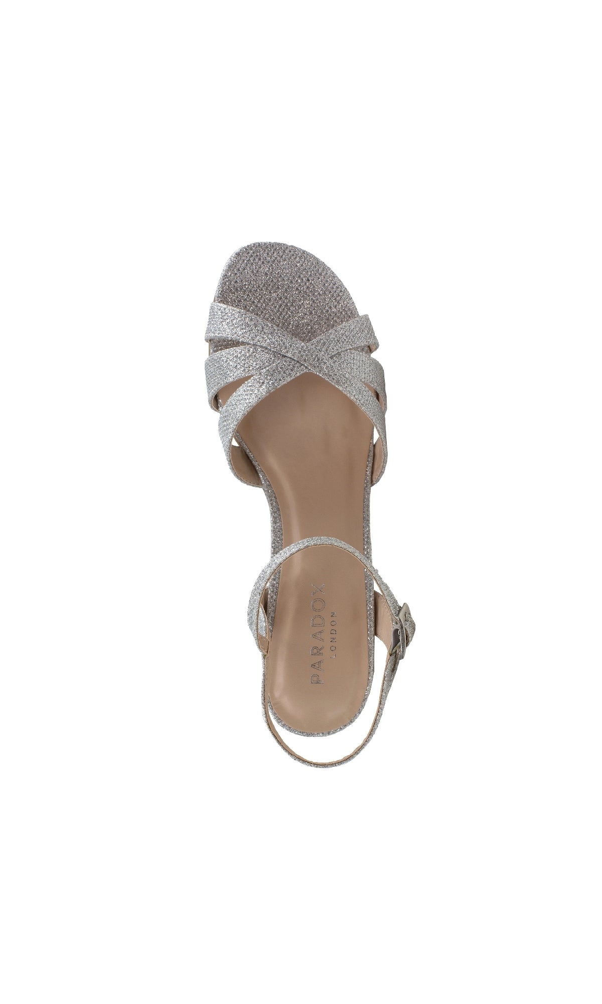 Colette Sparkly Silver Prom Shoes: Paradox London P1801