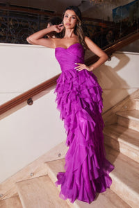 Strapless A-Line Ruffled Prom Dress CZ0027