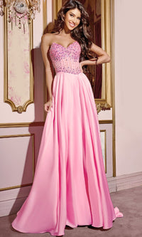 Pink Long Prom Dress: Jovani D6021