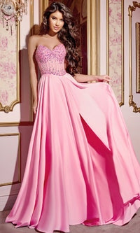 Pink Long Prom Dress: Jovani D6021