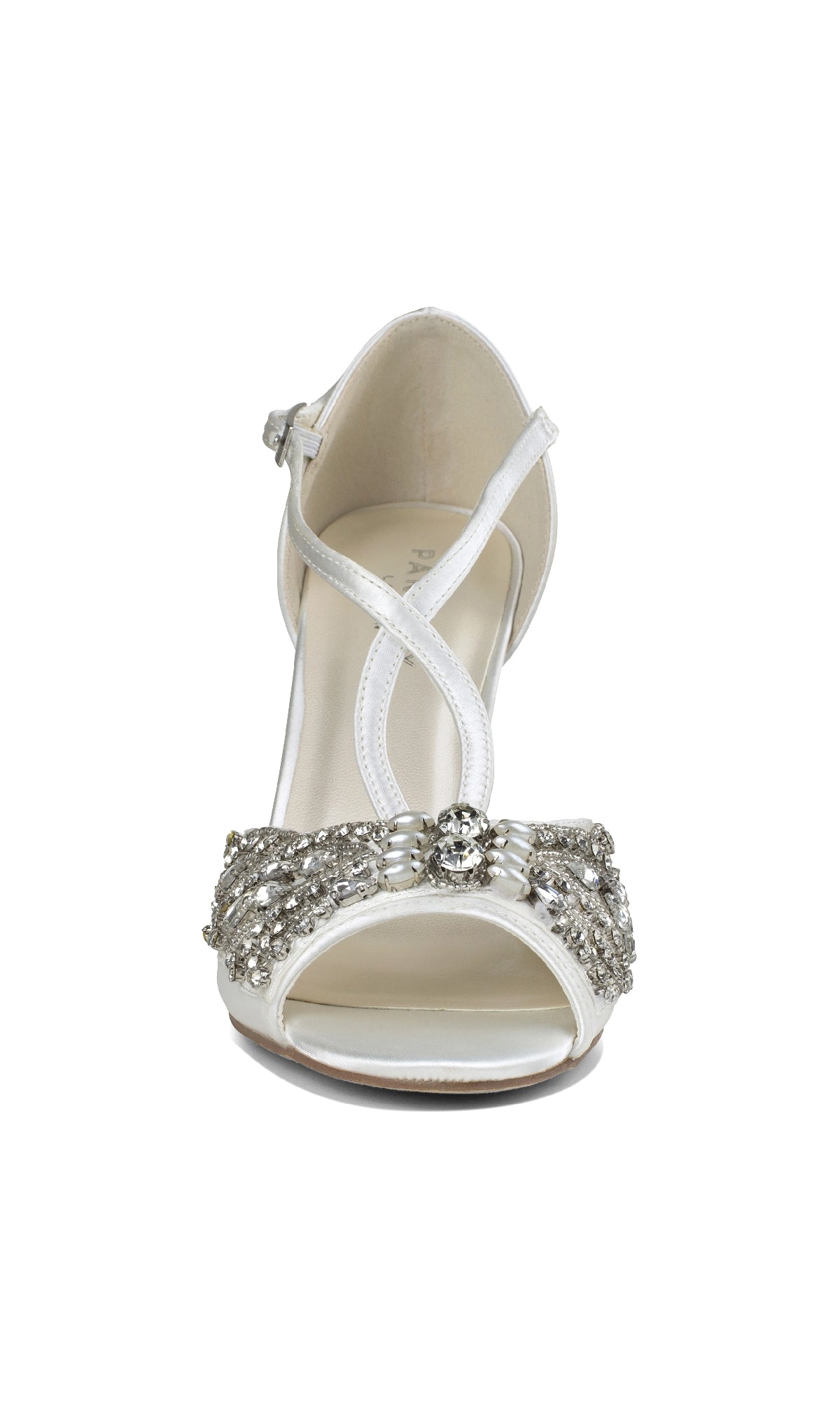 Elin Ivory Satin Prom Shoes: Paradox London P2204