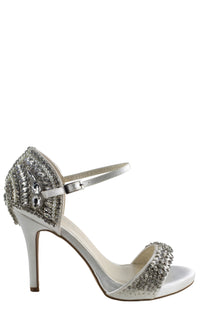 Elodie Ivory Satin Prom Shoes: Paradox London P2107