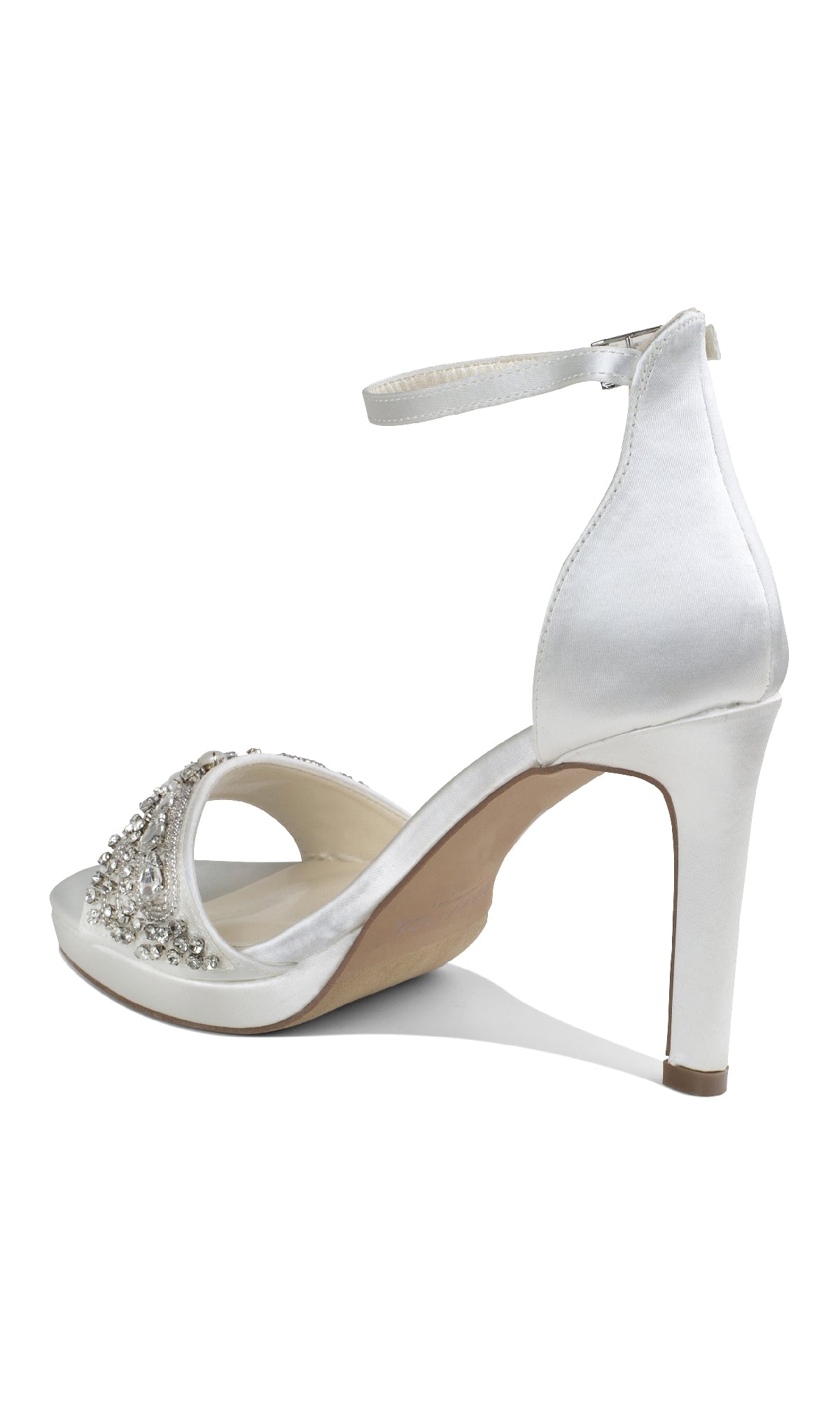 Enya Ivory Satin Prom Shoes: Paradox London P2203