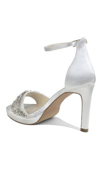 Enya Ivory Satin Prom Shoes: Paradox London P2203