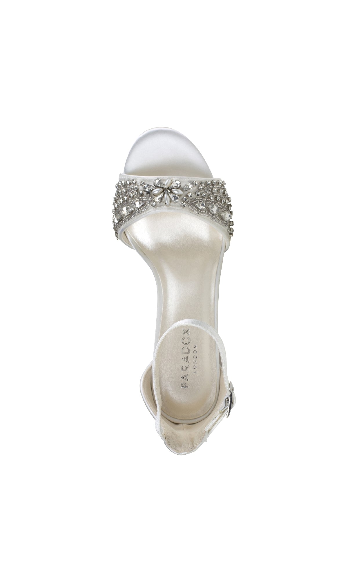 Enya Ivory Satin Prom Shoes: Paradox London P2203