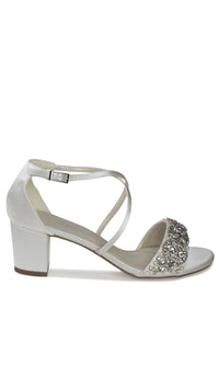 Evangeline Ivory Satin Prom Shoes: Paradox London P2200