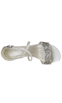 Evangeline Ivory Satin Prom Shoes: Paradox London P2200