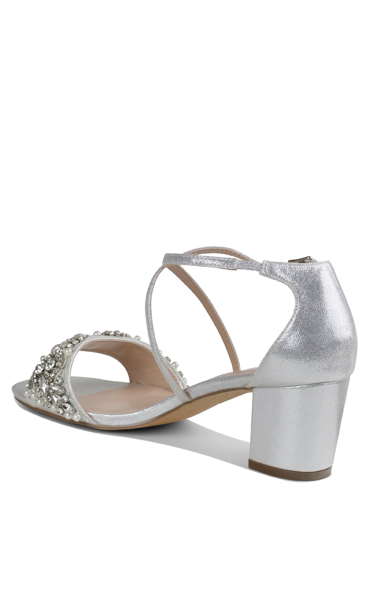 Evangeline Silver Prom Shoes: Paradox London P2201