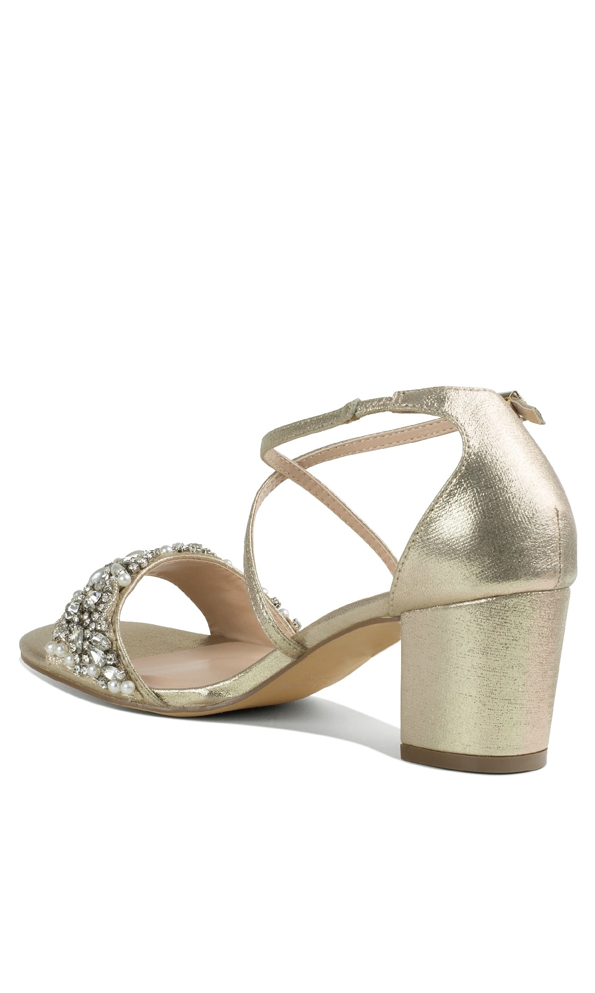 Evangeline Champagne Prom Shoes: Paradox London P2202