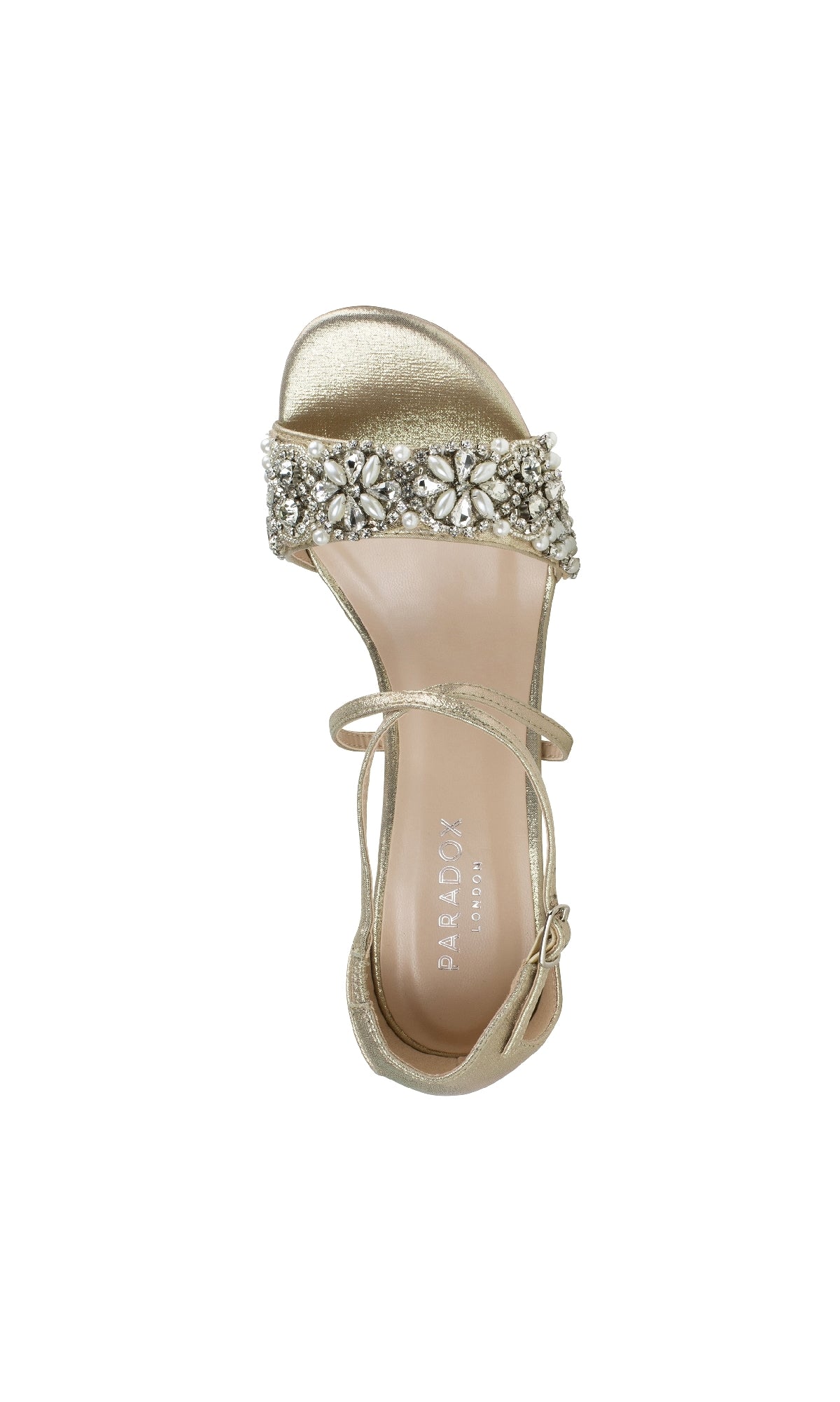 Evangeline Champagne Prom Shoes: Paradox London P2202