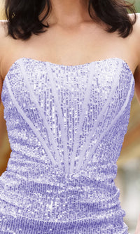 Gia Strapless Sequin Short Homecoming Party Dress