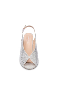 Glory Silver Glitter Prom Shoes: Paradox London P2300