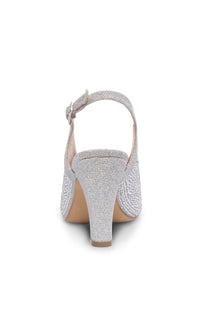 Glory Silver Glitter Prom Shoes: Paradox London P2300