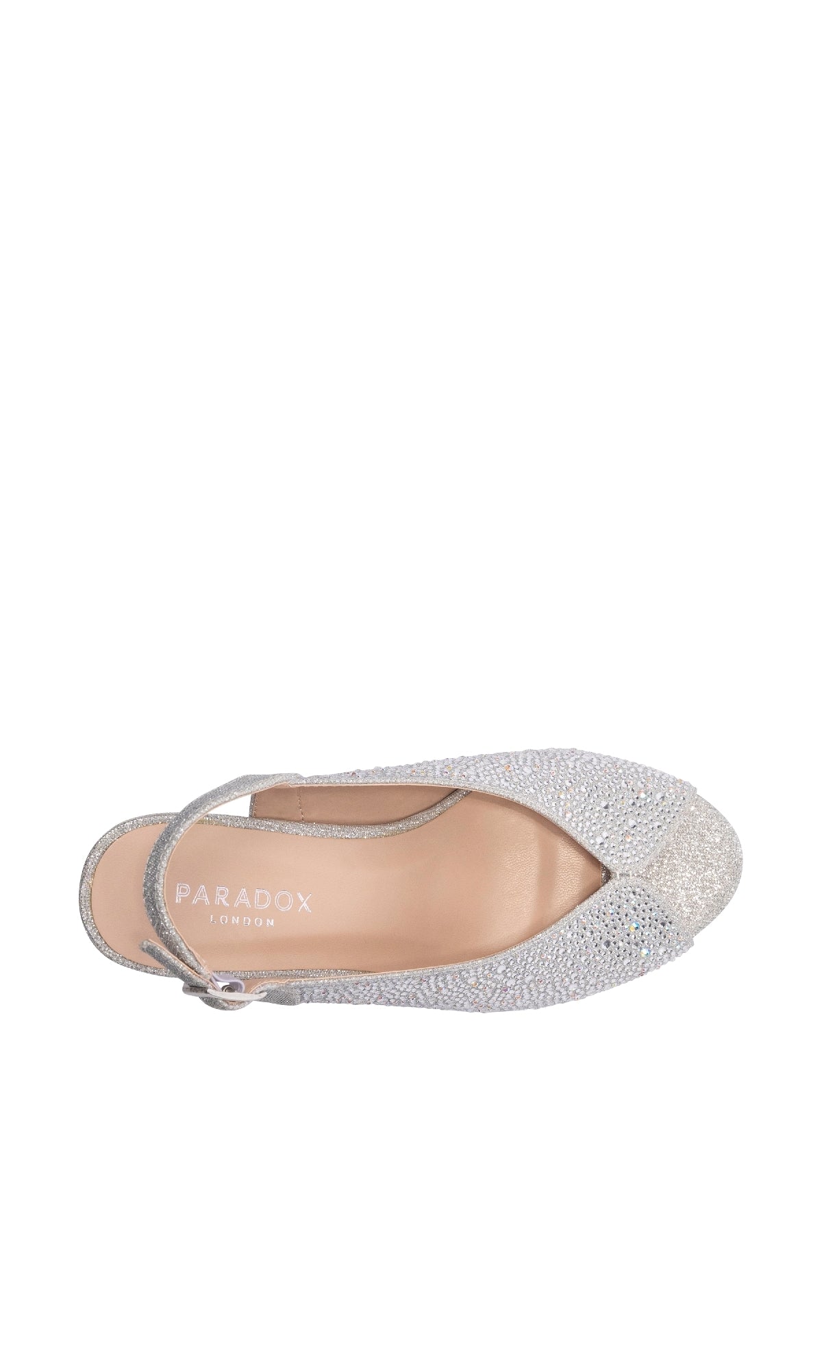 Glory Silver Glitter Prom Shoes: Paradox London P2300