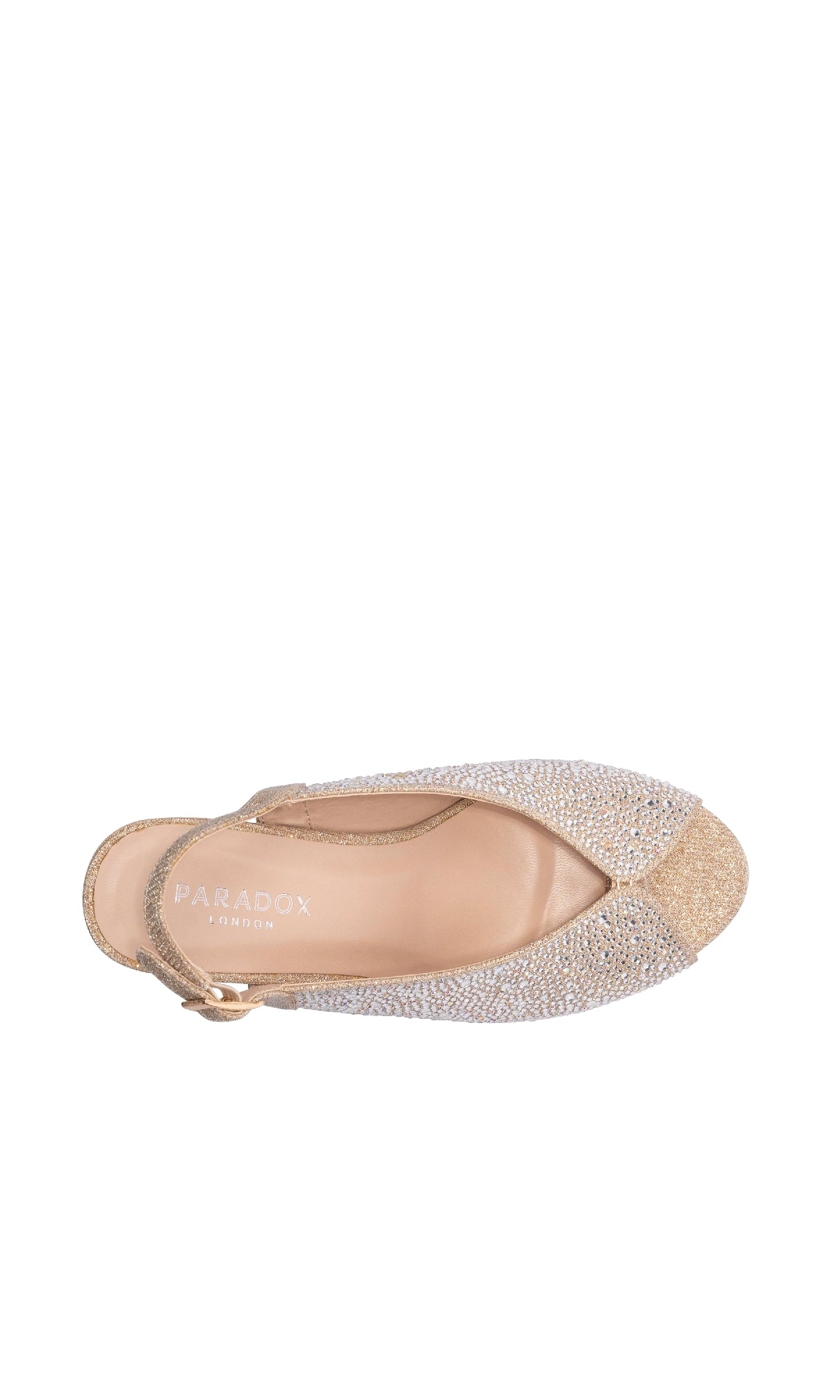 Glory Champagne Prom Shoes: Paradox London P2301