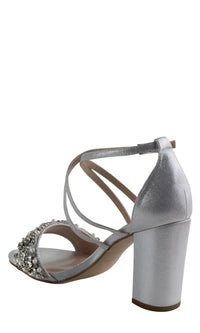 Hira Silver Shimmer Prom Shoes: Paradox London P2101