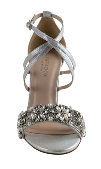 Hira Silver Shimmer Prom Shoes: Paradox London P2101