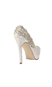 Indulgence Ivory Satin Prom Shoes: Paradox London P1710