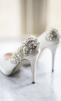 Indulgence Ivory Satin Prom Shoes: Paradox London P1710