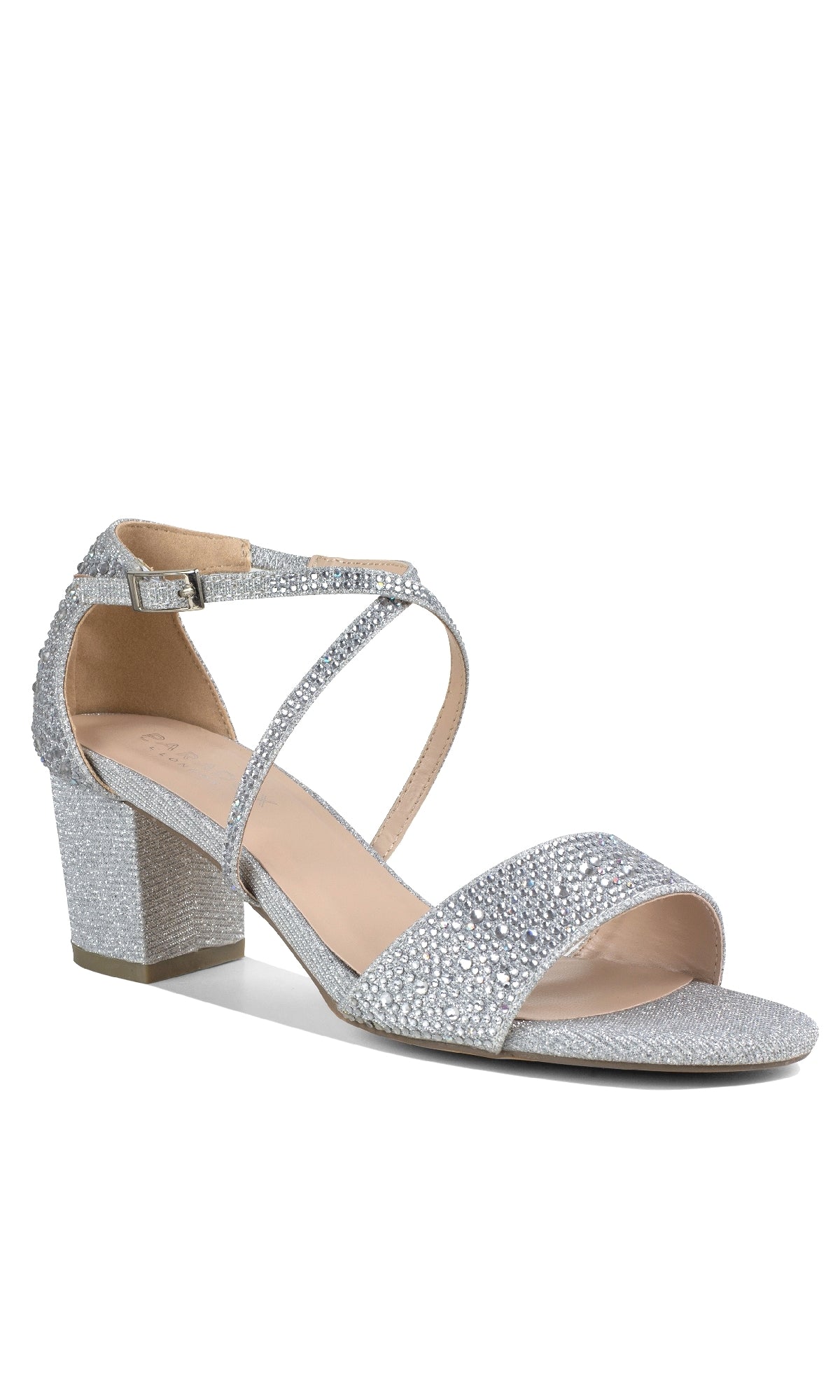 Ines Silver Prom Shoes : Paradox London P2211