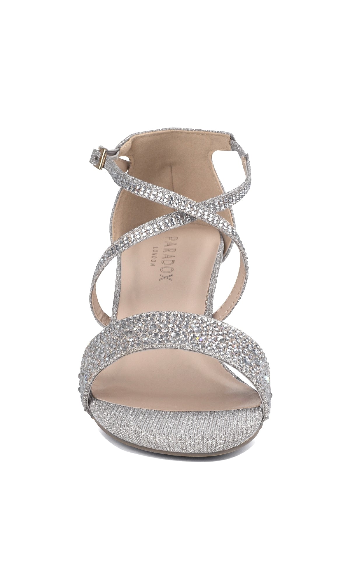 Ines Silver Prom Shoes : Paradox London P2211