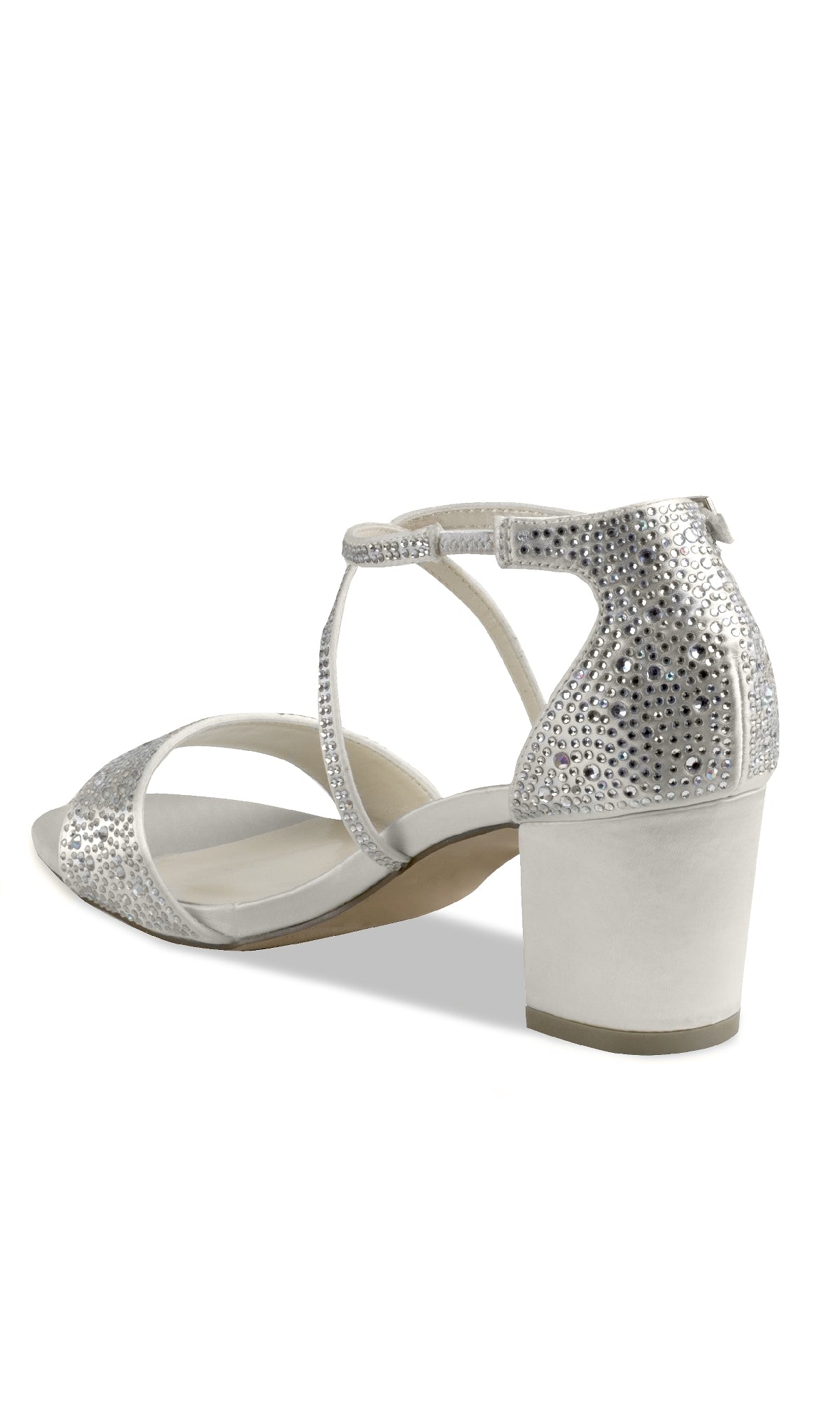 Ines Ivory Satin Prom Shoes: Paradox London P2224