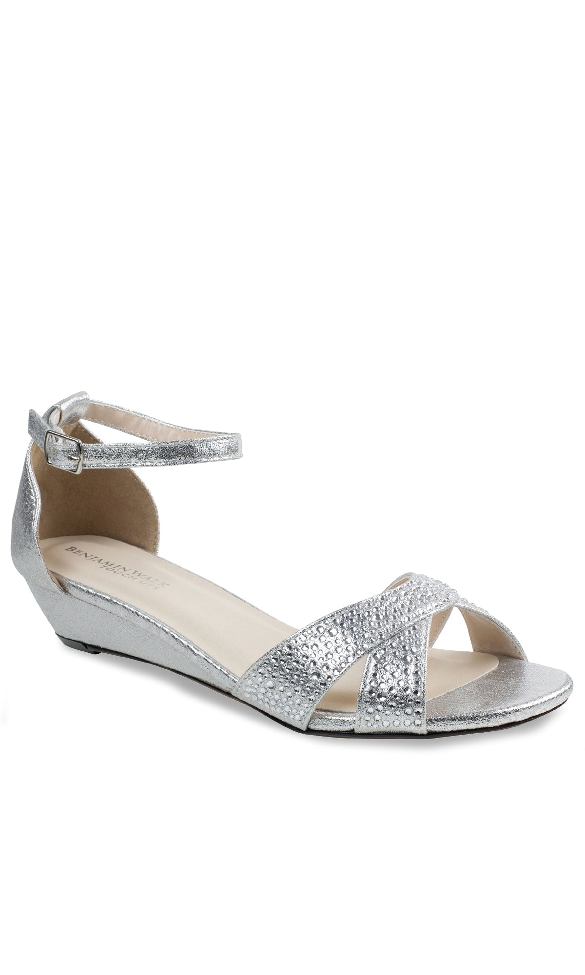 Iris Silver Wedge Prom Shoes: Touch Ups 4626