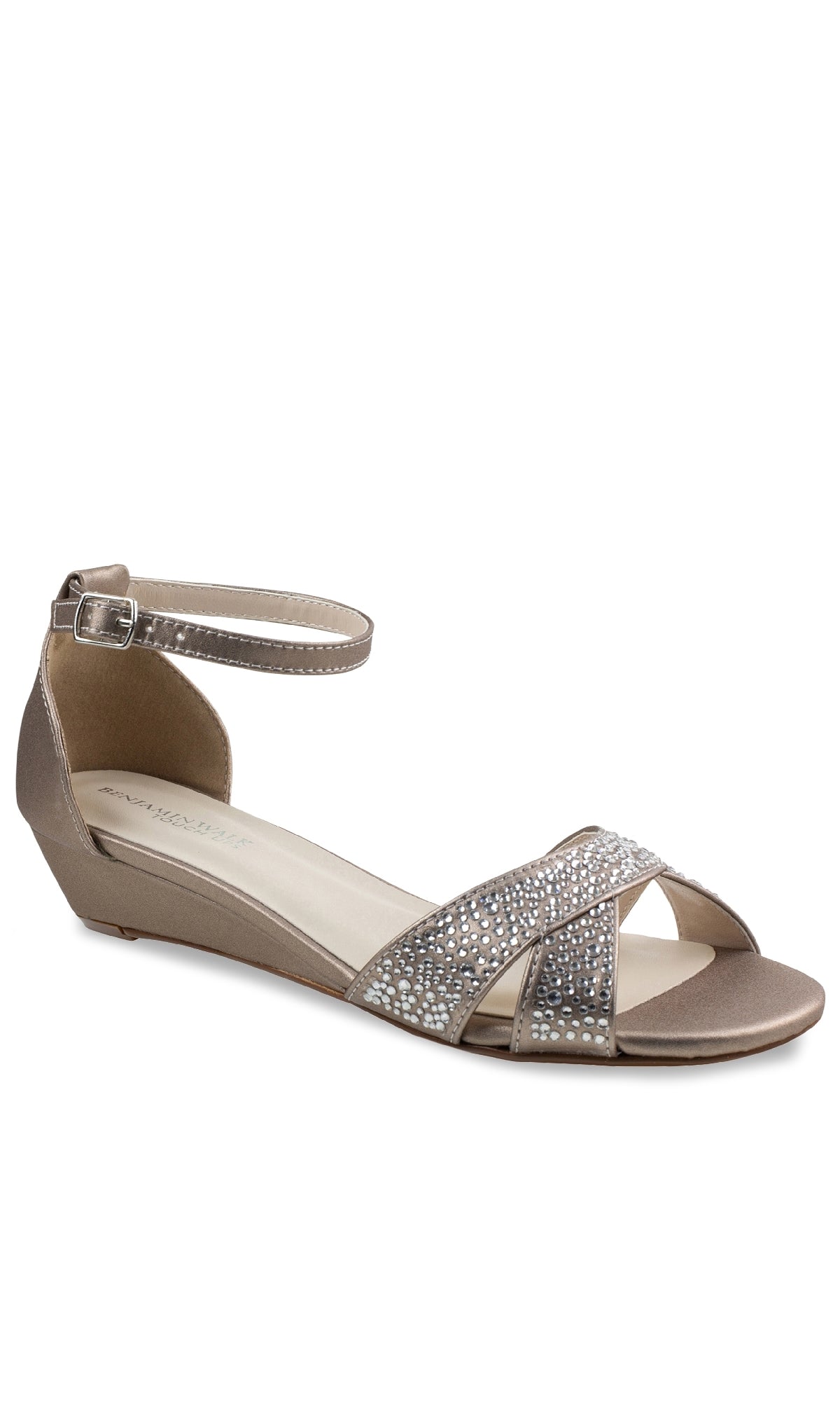 Iris Champagne Wedge Prom Shoes: Touch Ups 4627