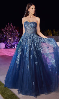 Strapless Sweetheart Long Prom Ball Gown J852