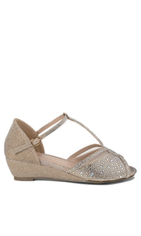 Janelle Champagne Prom Shoes: Paradox London P2209