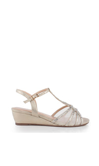 Jilly Champagne Shimmer Prom Shoes: Paradox London P2002