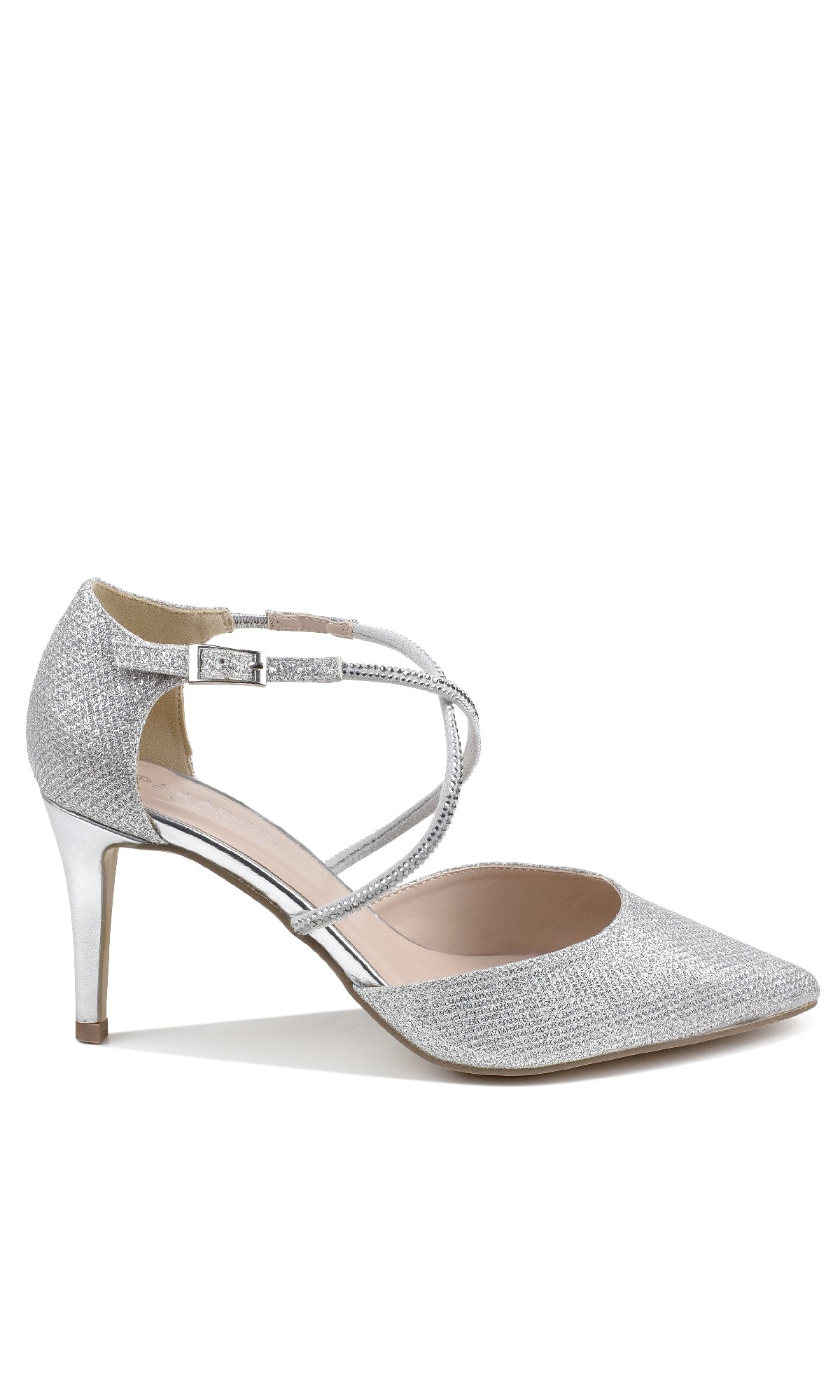 Kennedy Silver Prom Shoes: Paradox London P2237