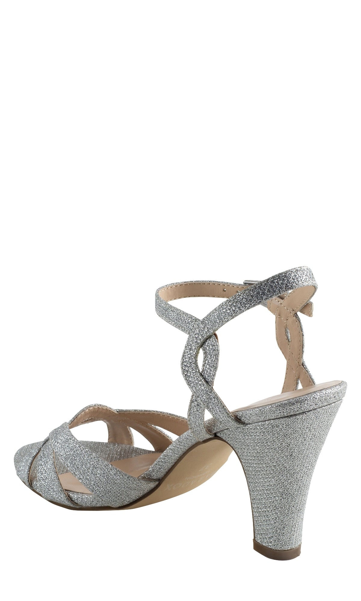 Kitty Silver Glitter Mesh Prom Shoes: Paradox London P2105