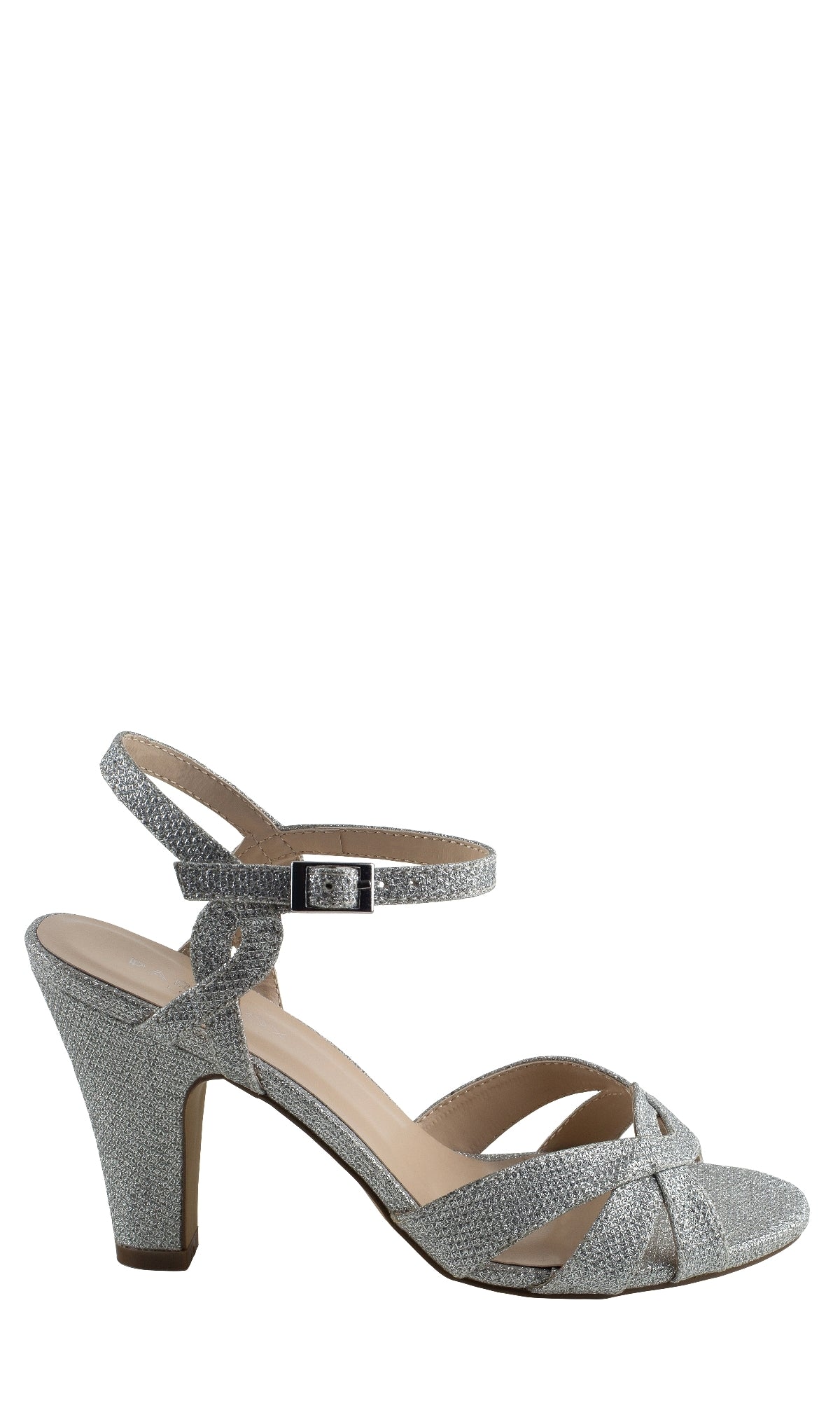 Kitty Silver Glitter Mesh Prom Shoes: Paradox London P2105