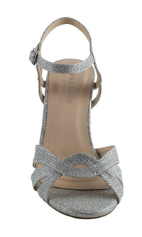 Kitty Silver Glitter Mesh Prom Shoes: Paradox London P2105