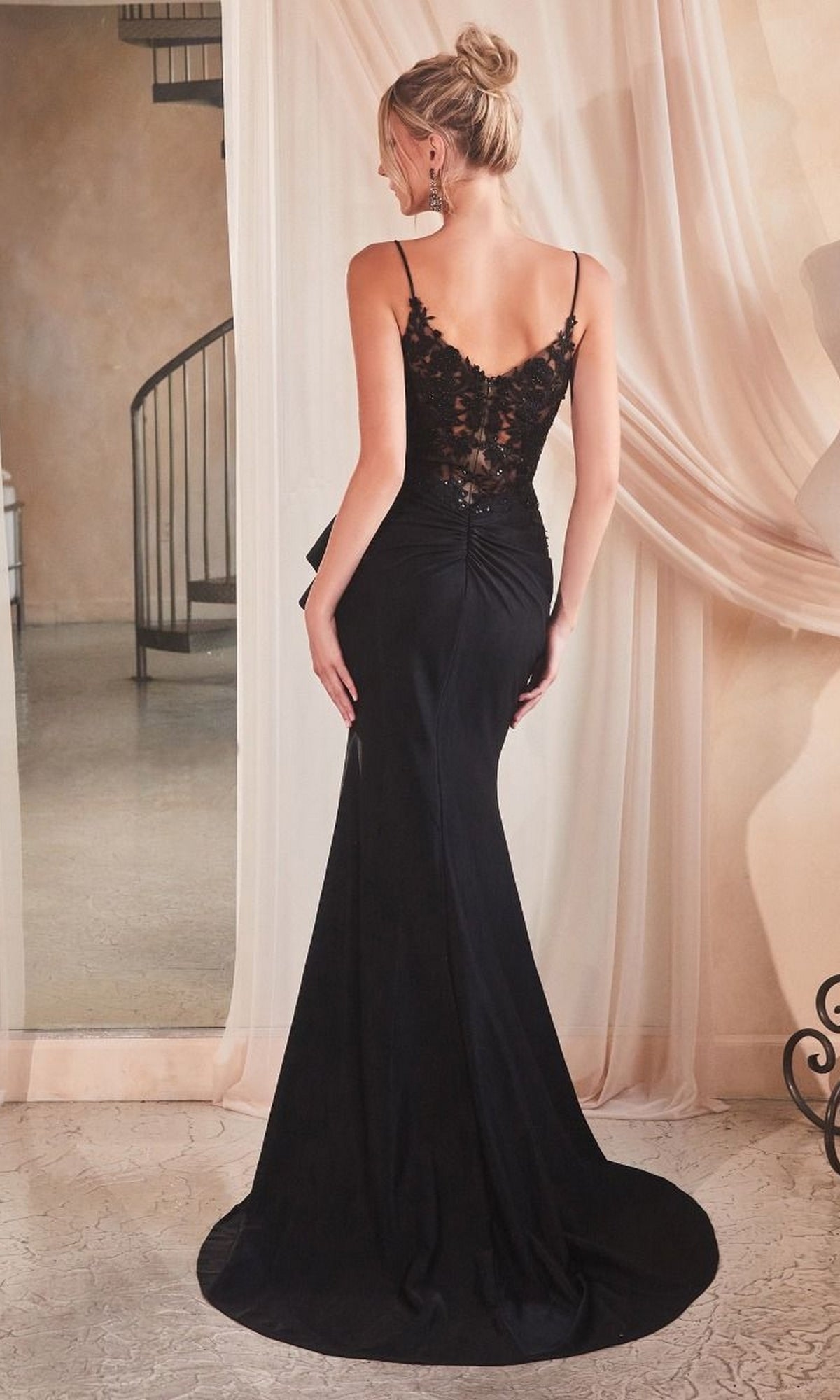 Long Black Formal Dress KV1100 by Ladivine