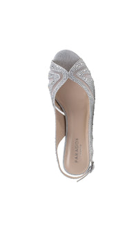 Linda Silver Glitter Prom Shoes: Paradox London P2234