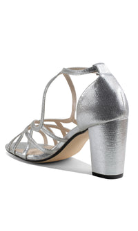 Lupe Silver Shimmer Prom Dress Shoes: Touch Ups 4621