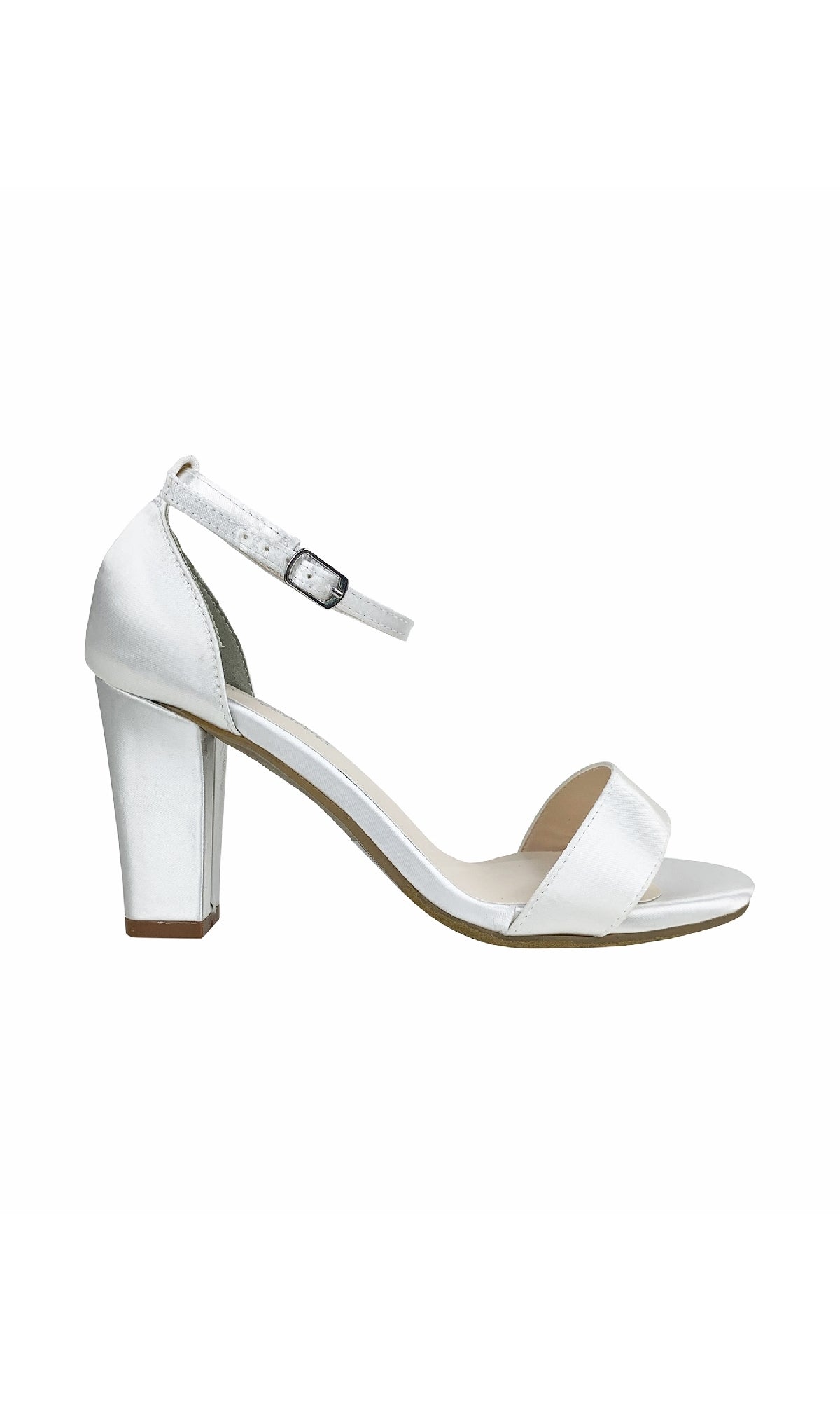 Maddox White Satin Prom Shoes: Dyeables 58217