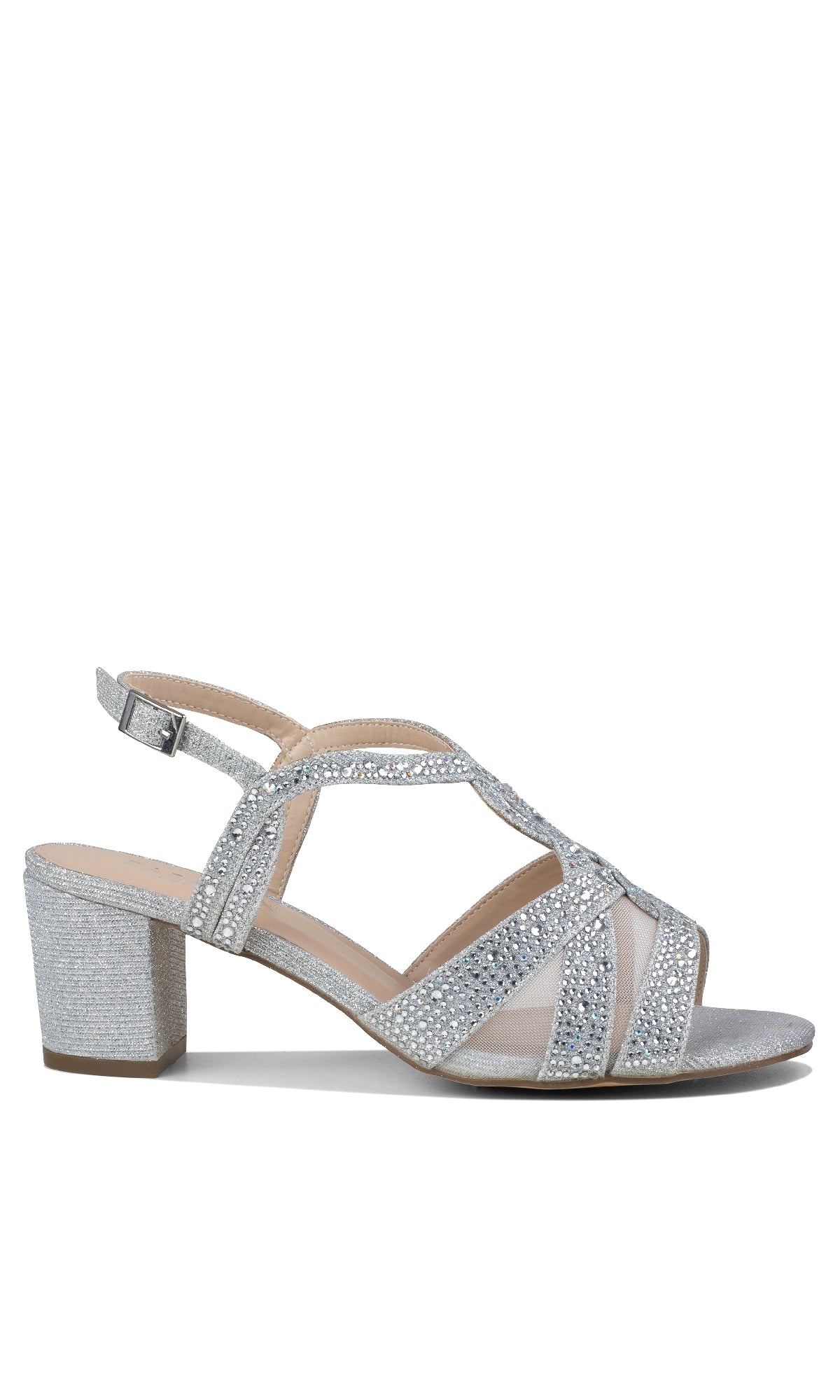 Nadia Silver Prom Shoes: Paradox London P2208