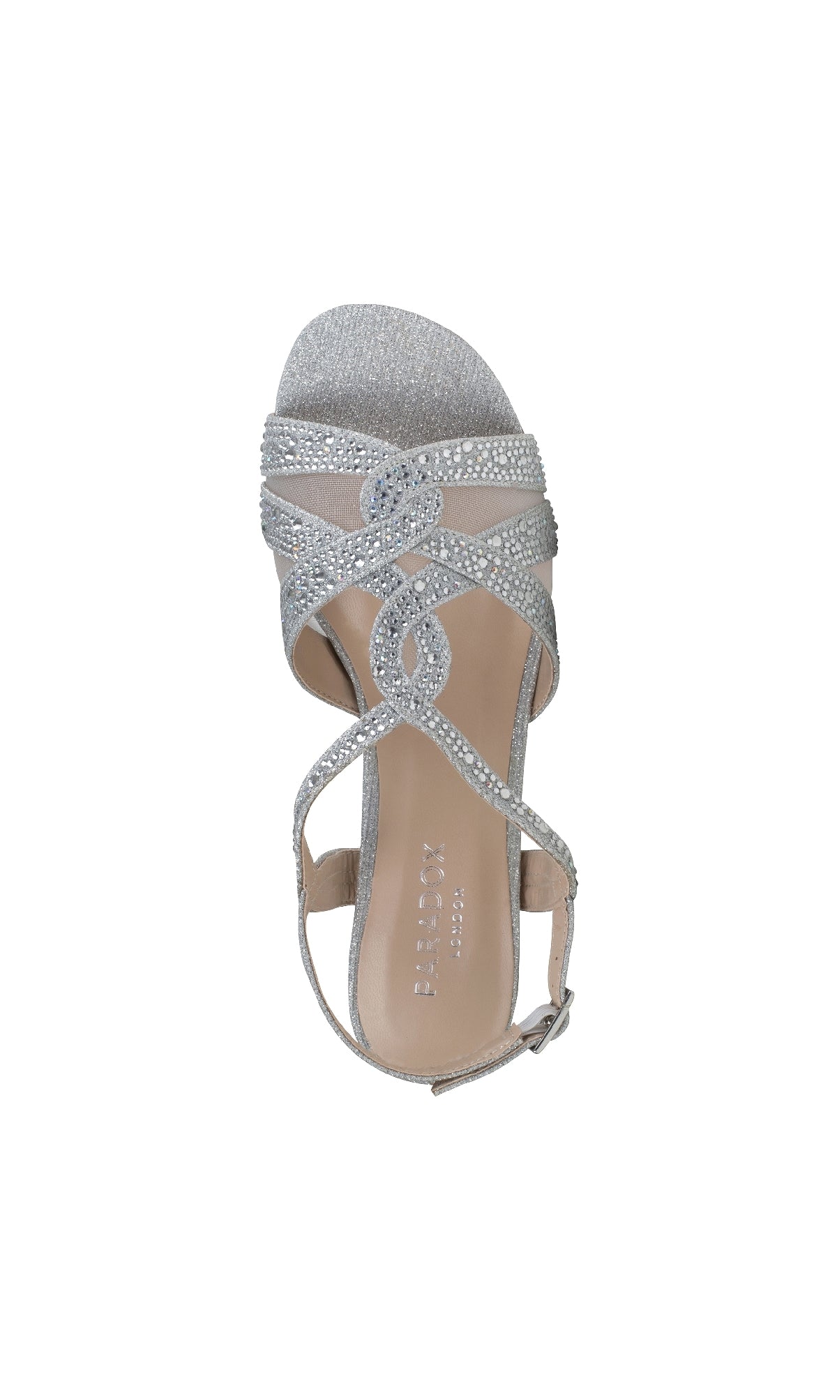 Nadia Silver Prom Shoes: Paradox London P2208