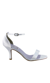 Nayomi White Satin Prom Shoes: Dyeables 4353