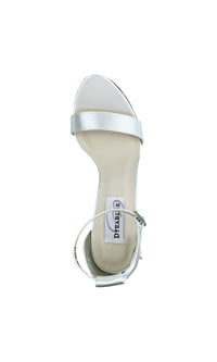 Nayomi White Satin Prom Shoes: Dyeables 4353