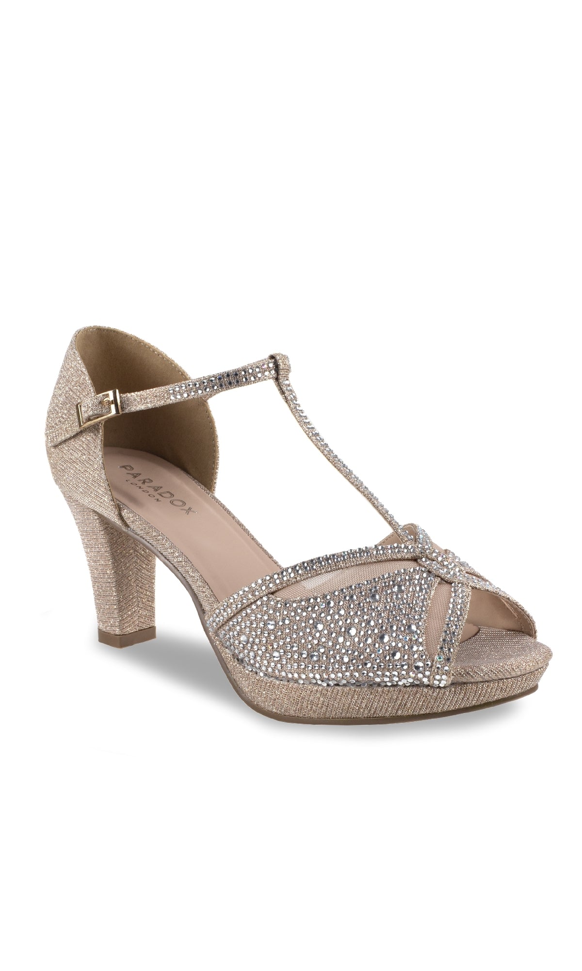 Nora Champagne Prom Shoes: Paradox London P2225