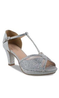 Nora Silver Shimmer Prom Shoes: Paradox London P2226