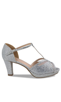 Nora Silver Shimmer Prom Shoes: Paradox London P2226