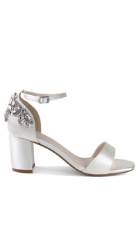 Olivia White Satin Prom Shoes: Dyeables 4635