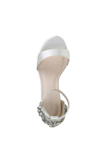 Olivia White Satin Prom Shoes: Dyeables 4635