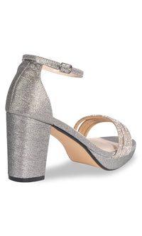 Parker Pewter Glitter Prom Shoes: Touch Ups 4658