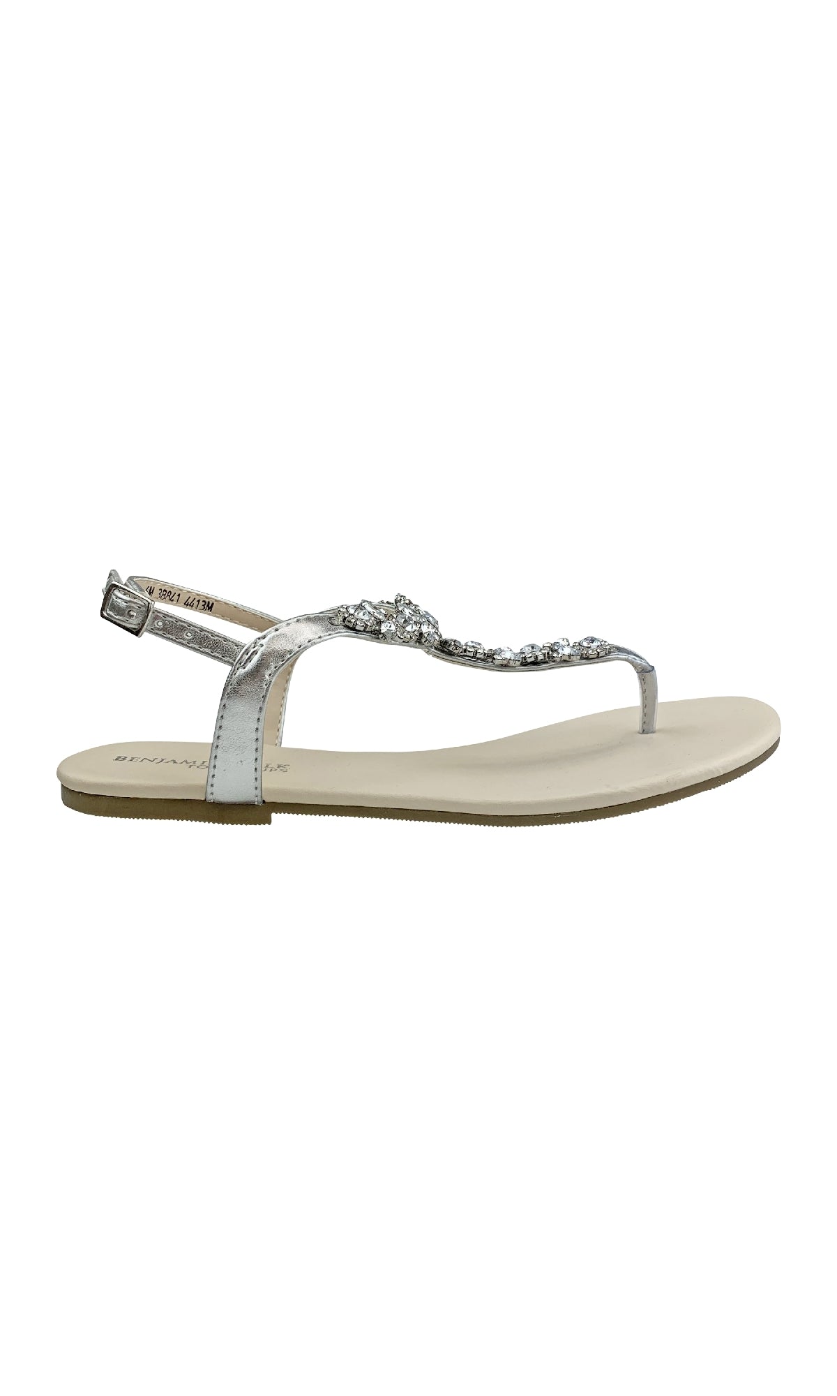 Paula Silver Thong Sandal Prom Shoes: Touch Ups 4413